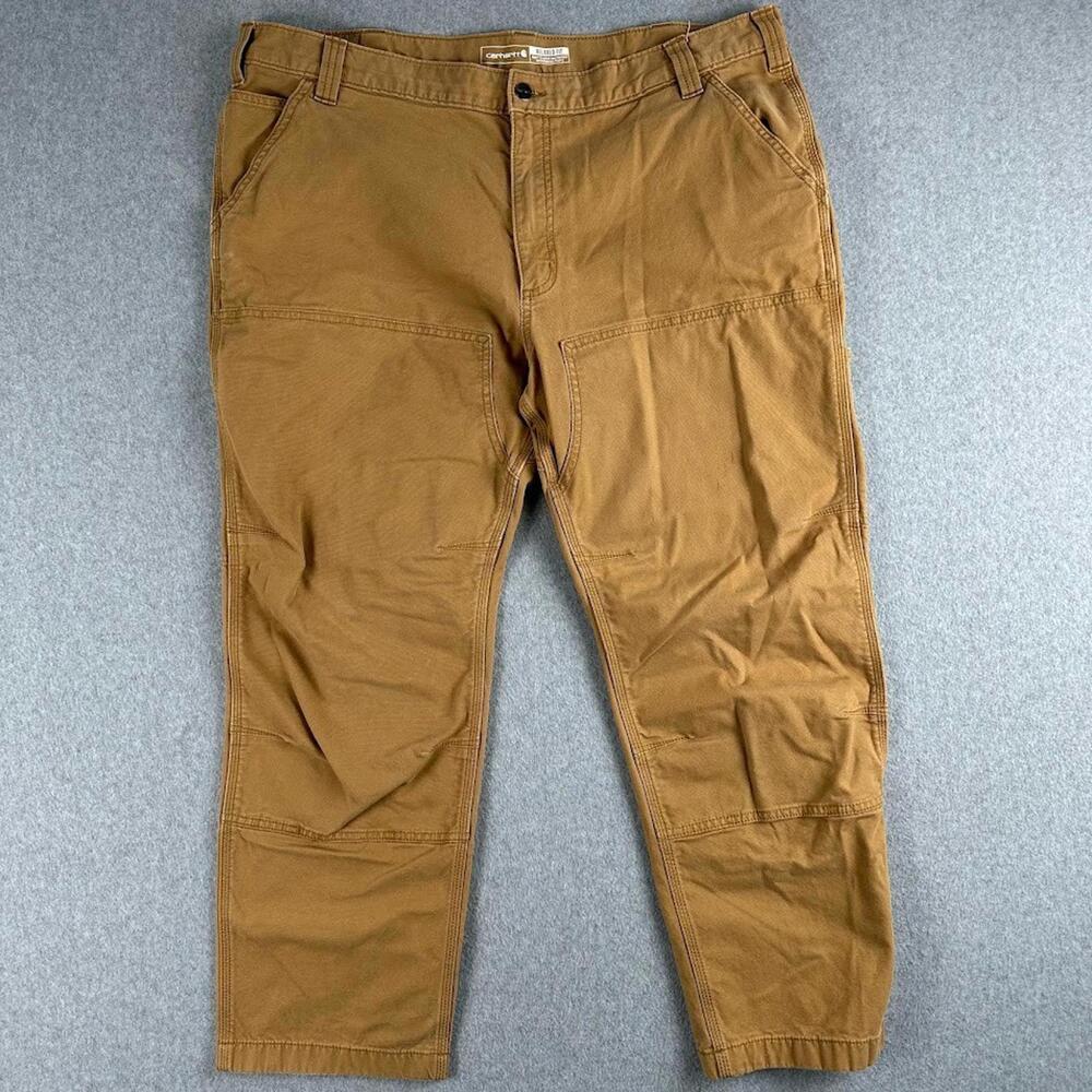 CARHARTT Carpenter Pants Tan Relaxed Fit‎ Double Knee Work Men’s 42x30 (40x27)